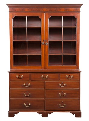 Lot 318 - George III Mahogany Bookcase Cabinet Circa...