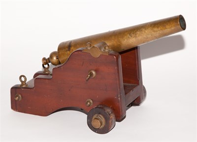 Lot 406 - American Brass and Wood Model of a Canon...