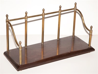 Lot 226 - Georgian Brass and Mahogany Bookstand Length...