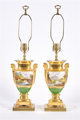 Lot 391 - Pair of Paris Porcelain Vases 19th Century...