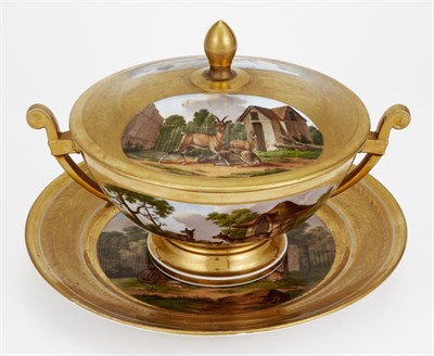 Lot 389 - Paris Porcelain Ecuelle and Underplate Early...