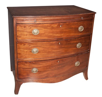 Lot 206 - George III Mahogany Bow Front Chest of Drawers...