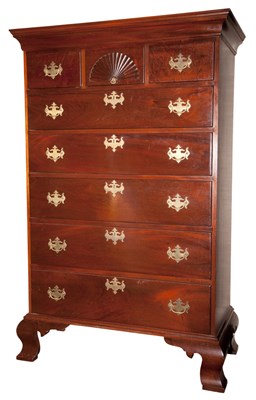 Lot 242 - Federal Style Mahogany Tall Chest of Drawers...