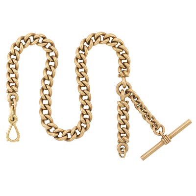Lot 669 - Low Karat Rose Gold Watch Chain