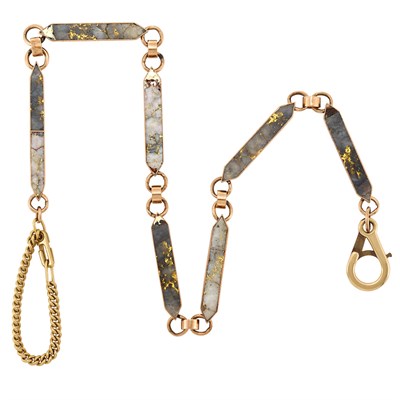 Lot 668 - Low Karat Rose Gold and Quartz Watch Fob/Key Chain