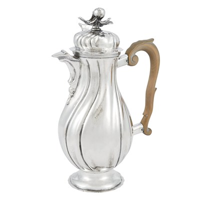 Lot 500 - German Rococo Silver Coffee Pot Maker's mark C....