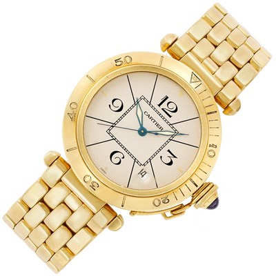 Lot 163 - Gentleman's Gold 'Pasha' Wristwatch, Cartier