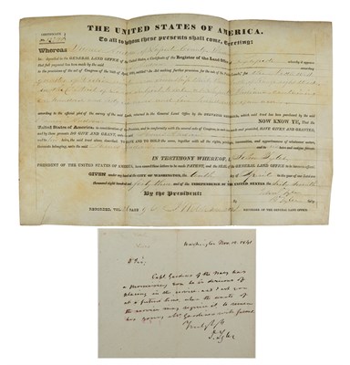 Lot 163 - TYLER, JOHN Autograph letter signed regarding...