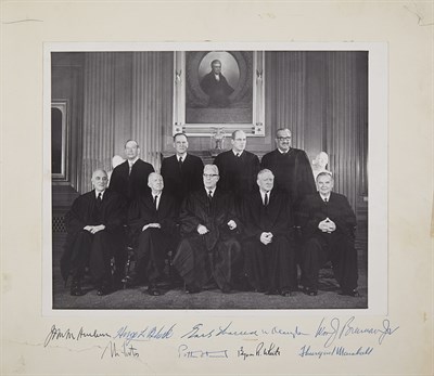 Lot 201 - [SUPREME COURT] Group photograph signed by...