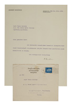 Lot 179 - EINSTEIN, ALBERT Typed letter signed as "A....