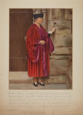 Lot 183 - KELLER, HELEN Large colored photograph with...