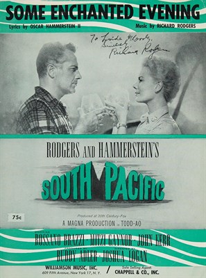 Lot 198 - RODGERS, RICHARD Signature on sheet music of...