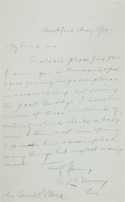 Lot 202 - [AUTOGRAPH COLLECTION-WELCH MEMORIAL] Archive...