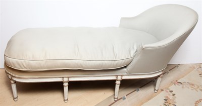 Lot 233 - Louis XVI Style Painted Chaise Lounge Height...