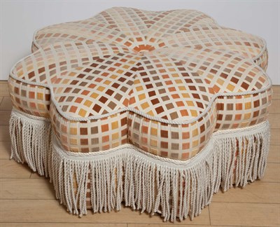 Lot 234 - Velvet-Upholstered Octagonal Ottoman Height 16...