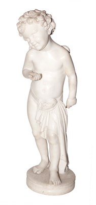 Lot 211 - Marble Figure of Cupid Height 26 inches.