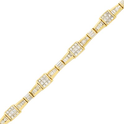 Lot 133 - Gold and Diamond Bracelet