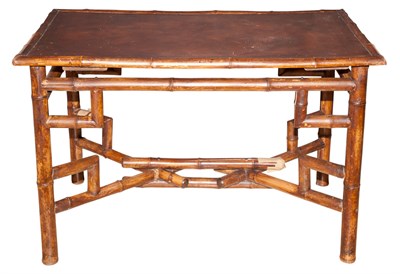 Lot 320 - Chinese Style Bamboo Table Height 30 inches,...