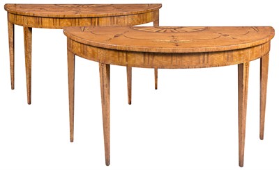 Lot 437 - Pair of George III Style Satinwood and...