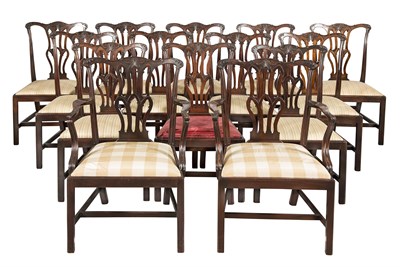 Lot 257 - Assembled Set of Fourteen George III Mahogany...