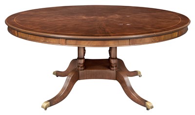 Lot 474 - Regency Style Inlaid Mahogany Extension Dining...