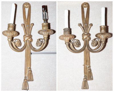 Lot 473 - Pair of Louis XVI Style Gilt-Metal Tassel Back...