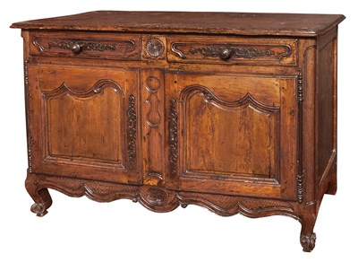 Lot 122 - Provincial Louis XV Fruitwood and Oak Buffet...