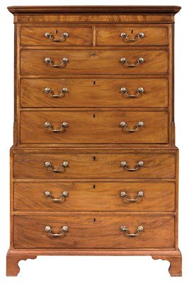 Lot 332 - George III Mahogany Chest on Chest Last...
