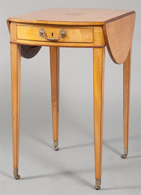 Lot 323 - George III Style Inlaid Satinwood Pembroke...