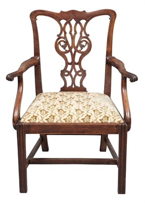 Lot 308 - George III Mahogany Open Armchair Third...