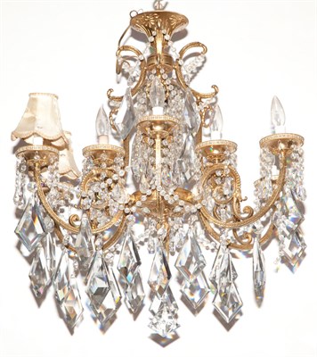 Lot 615 - Napoleon III Style Gilt-Metal and Cut Glass...