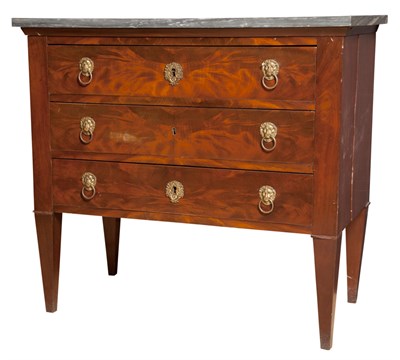 Lot 208 - Neoclassical Style Marble Top Mahogany Commode...