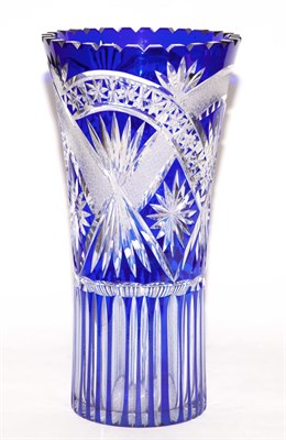 Lot 269 - Bohemian Style Overlay Glass Vase Height 14...