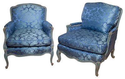 Lot 180 - Assembled Pair of Louis XV Style Painted Wood...