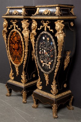 Lot 440 - Pair of Napoleon III Gilt-Metal Mounted and...
