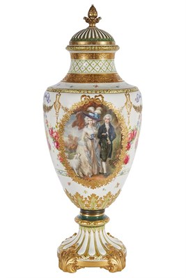 Lot 432 - Continental Gilt and Polychrome Decorated...