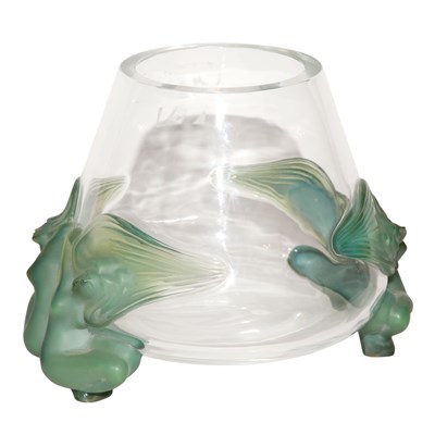 Lot 218 - Lalique Molded Glass Antinea Vase Height 8...