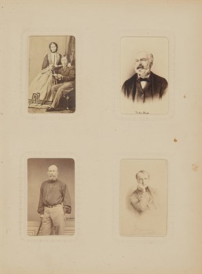Lot 491 - [CDV] Album of approximately 48 CDVs. Images...
