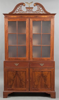 Lot 139 - George III Style Mahogany Bookcase Cabinet The...