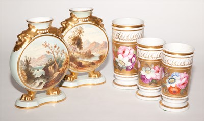 Lot 577 - Pair of Davenport Porcelain Vases Circa 1880...
