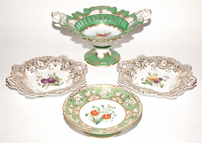 Lot 410 - Group of Four Porcelain Table Articles Length...
