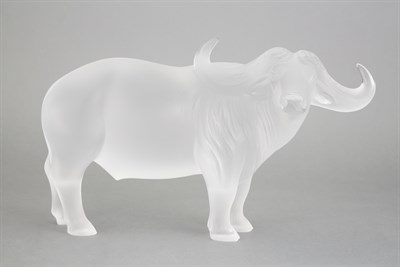 Lot 205 - Lalique Molded Glass Water Buffalo Circa 1990...