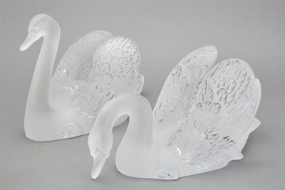 Lot 533 - Two Lalique Colorless Frosted Glass Figures of...
