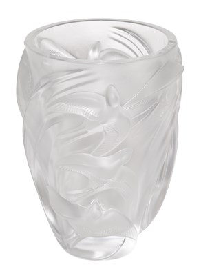 Lot 427 - Lalique Molded Glass Martinets Vase Height 9...