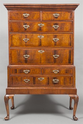 Lot 263 - George II Inlaid Figured Walnut Chest on Stand...