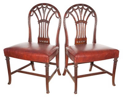 Lot 265 - Pair of George III Style Mahogany Side Chairs
