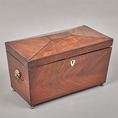 Lot 181 - Regency Mahogany Tea Caddy Early 19th century...