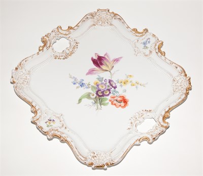 Lot 439 - Meissen Porcelain Tray Length 16 inches.