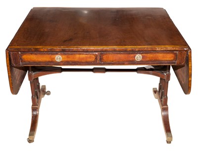Lot 489 - Regency Style Inlaid Satinwood and Mahogany...