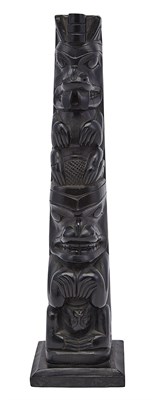 Lot 300 - Haida Argillite Totem Pole Height 11 1/4 inches.